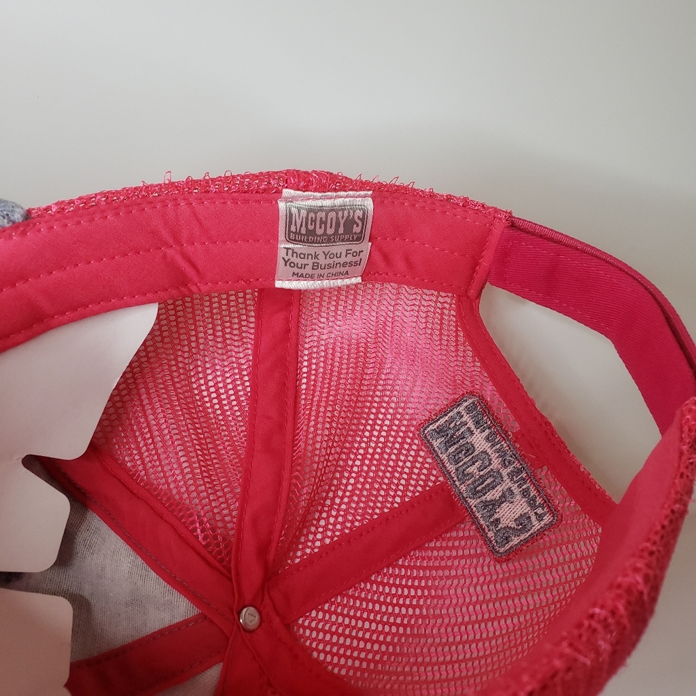 Pink Mesh Baseball Cap Embroidered - Picture 7 of 10